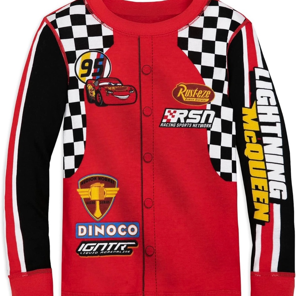 Disney Lightning McQueen Red and Black Pajama Set